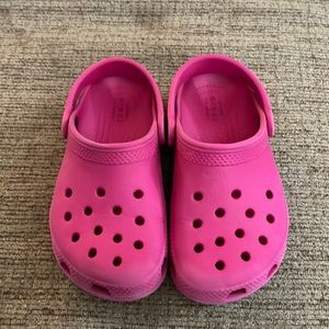 Pink crocs